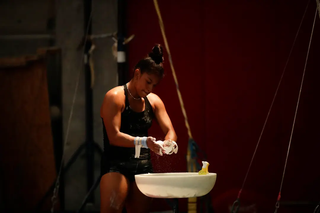 Fotograf&iacute;a de archivo en la que se registr&oacute; a la gimnasta paname&ntilde;a Karla Navas, en Ciudad de Panam&aacute; (Panam&aacute;). EFE/Bienvenido Velasco