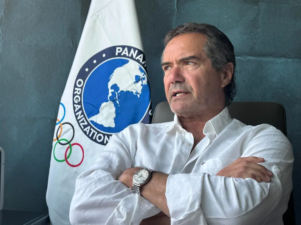 Fotograf&iacute;a cedida por Panam Sports de su presidente, Neven Ilic, durante una entrevista con EFE este viernes, desde Santiago (Chile). EFE/ Panam Sports / Solo uso editorial