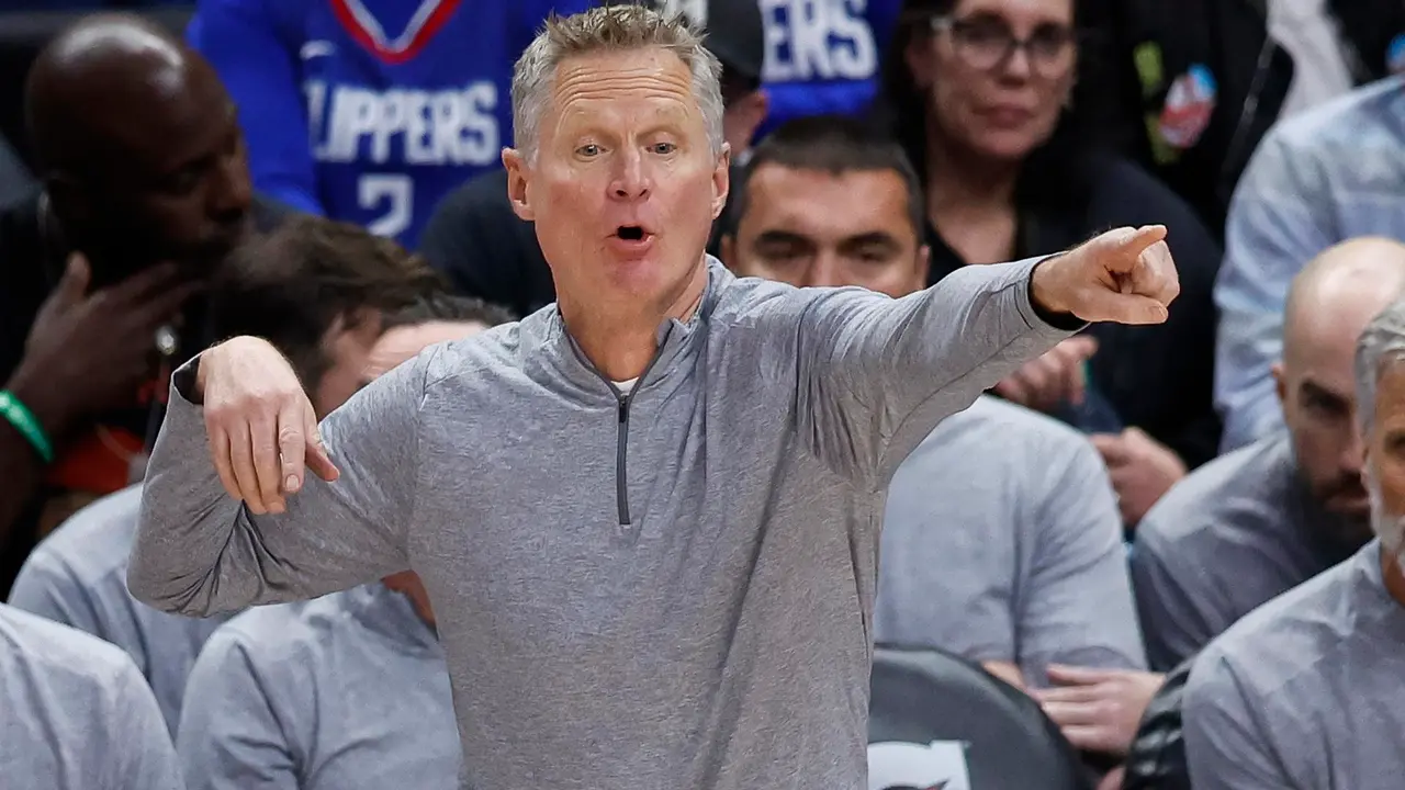 Fotograf&iacute;a de archivo del entrenador de baloncesto estadounidense Steve Kerr. EFE/CAROLINE BREHMAN
