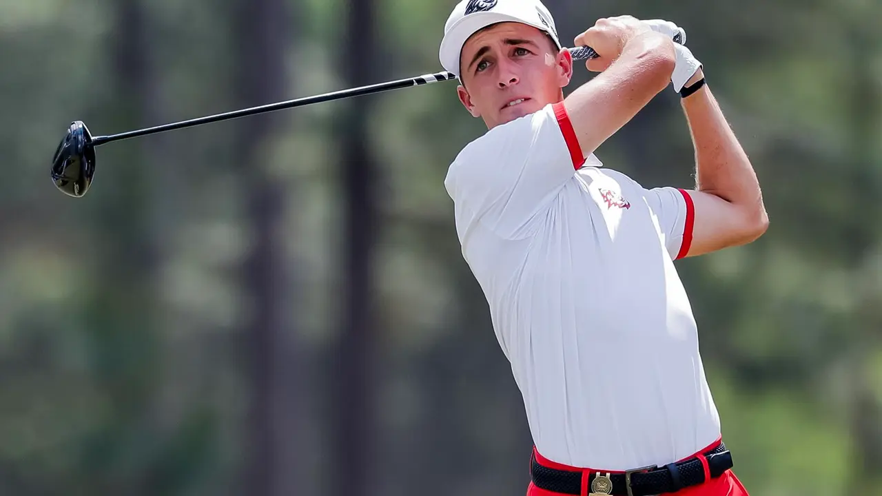 El golfista espa&ntilde;ol David Puig fue registrado este viernes, durante la segunda ronda del Abierto de Estados Unidos, el tercer 'Major' de la temporada, en Pinehurst (Carolina del Norte, EE.UU.). EFE/Erik S. Lesser