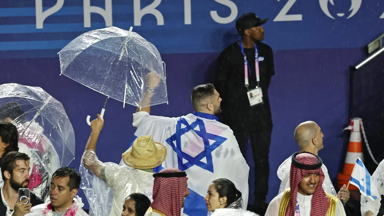 Deportistas de Israel en Par&iacute;s, Francia. EFE/EPA/CHRISTOPHE PETIT TESSON