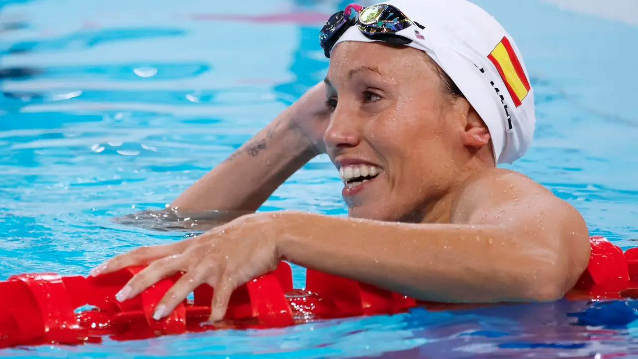 La nadadora espa&ntilde;ola Jessica Vall no pudo lograr el billete para la final de los 200 braza de los Juegos Ol&iacute;mpicos de Par&iacute;s. EFE/EPA/MAST IRHAM