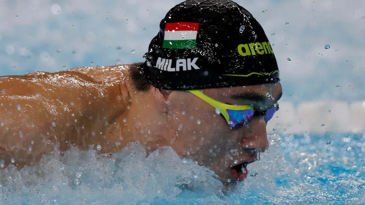 El nadador h&uacute;ngaro Kristof Milak. EFE/Lavandeira Jr.