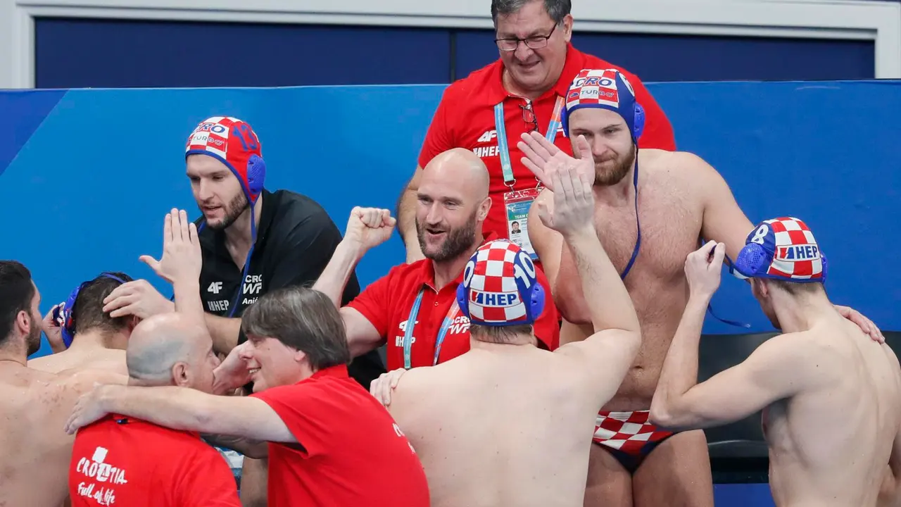 La selecci&oacute;n croata de waterpolo. EFE/EPA/YURI KOCHETKOV/Archivo